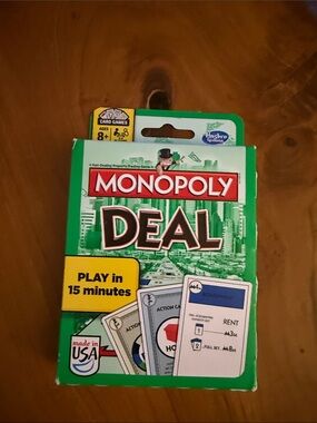 Hasbro Monopoly Deal Card Game - Green and Yellow Accents
